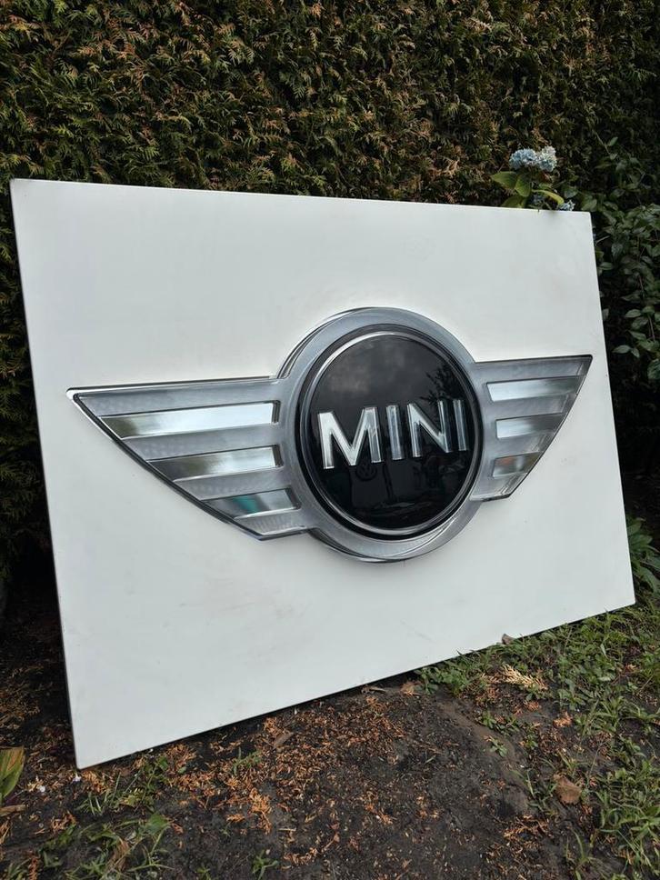 Mini lichtreklame reclame bord origineel, Verzamelen, Automerken, Motoren en Formule 1, Zo goed als nieuw, Auto's, Ophalen of Verzenden