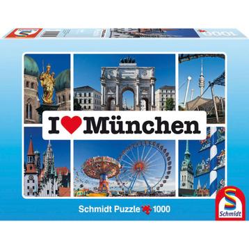 ZGAN puzzel 1000 I love Munchen Duitsland Schmidt 100% compl beschikbaar voor biedingen