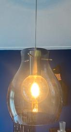 Hanglamp grijs rookglas, Huis en Inrichting, Lampen | Hanglampen, Ophalen, Zo goed als nieuw, Glas, Minder dan 50 cm