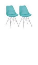 2 livarno eetstoelen turquoise, Ophalen, Nieuw
