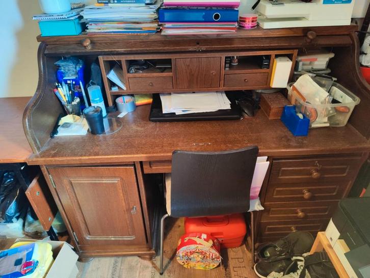 Klassiek Antiek Engels bureau, Huis en Inrichting, Bureaus, Gebruikt, Ophalen