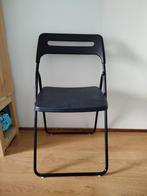 2 Ikea Nisse folding chairs black, Ophalen, Zo goed als nieuw, Zwart, Twee