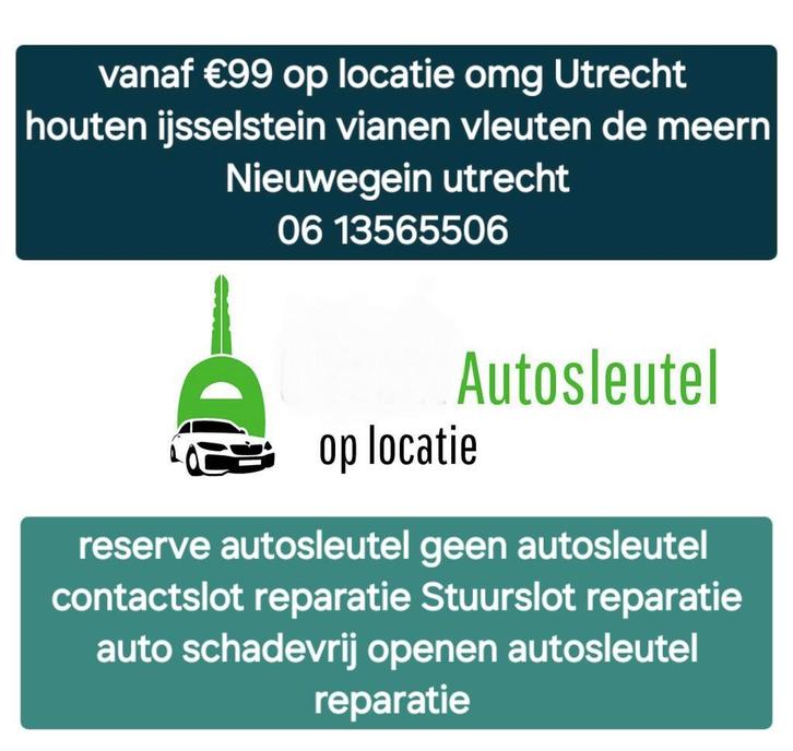 Autosleutel div merken locatie inleren omg Utrecht vanaf €69, Auto-onderdelen, Besturing, Alfa Romeo, Amerikaanse onderdelen, Audi