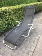 Lichtgewicht zit-/ligstoel, kantelbaar en inklapbaar, Ophalen, Zo goed als nieuw, Aluminium, Inklapbaar