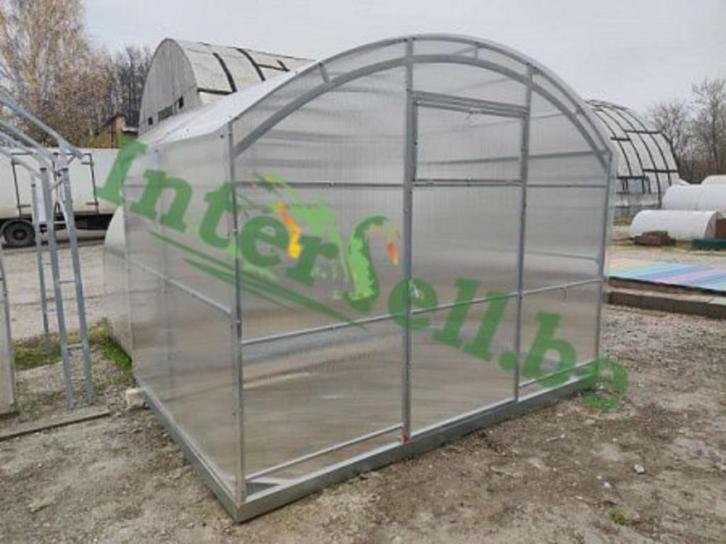 Broeikas Ganzia meerdere maten 6mm poly platen tunnelkas, Tuin en Terras, Kassen, Nieuw, Kweekkas, Staal, Polycarbonaat, Verzenden