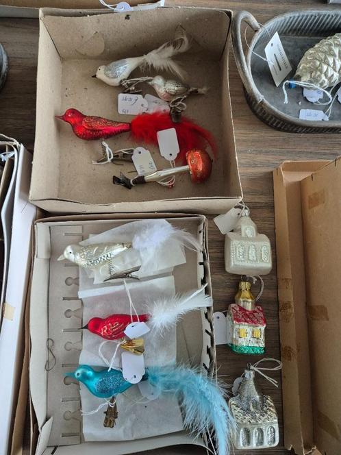Vintage kerstballen vogeltjes nr 4, Diversen, Kerst, Gebruikt, Ophalen of Verzenden