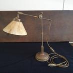 Vintage - Bureaulamp - Tafellamp - Art Deco stijl -Marmerkap, Gebruikt, VINTAGE        -   ART DECO, Ophalen of Verzenden, Glas