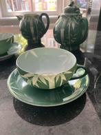 Antiek Theeservies met Bamboe Motief - Compleet, Antiek en Kunst, Ophalen