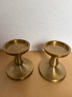 Set van 2 goudkleurige kandelaars ikea, Ophalen of Verzenden, Zo goed als nieuw, Metaal, Kandelaar