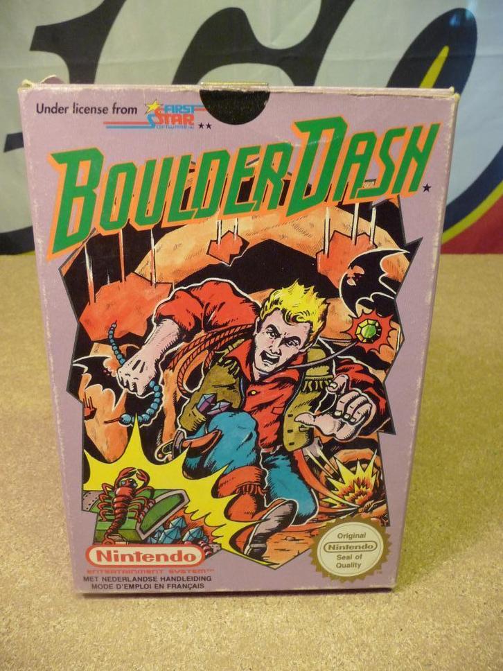 NES Boulderdash (CIB), Spelcomputers en Games, Games | Nintendo NES, Gebruikt, Avontuur en Actie, 1 speler, Vanaf 3 jaar, Eén computer