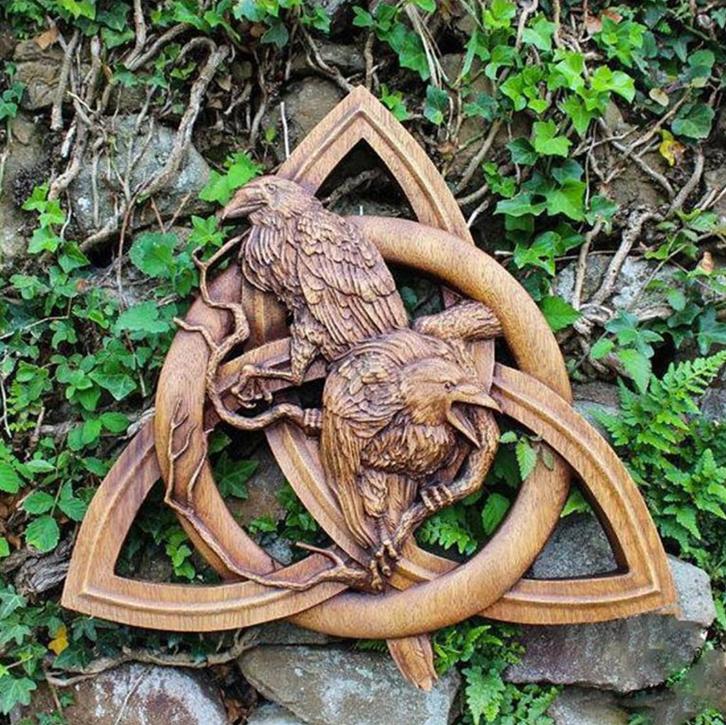 Kraaien Van Odin Plaat Noorse God Bord Mythologie Noorwegen, Huis en Inrichting, Woonaccessoires | Wanddecoraties, Nieuw, Verzenden