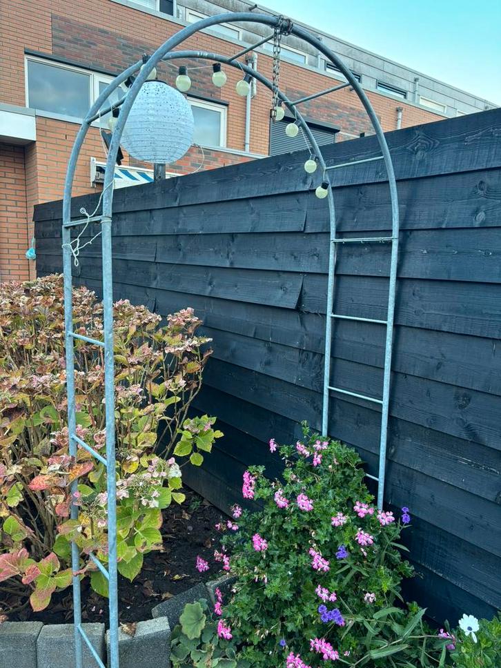Gegalvaniseerde rozenboog, Tuin en Terras, Tuinwanddecoratie, Zo goed als nieuw, Ophalen