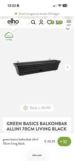 2 Elho hang plantenbakken balkon 70cm, Kunststof, Minder dan 30 cm, Balkon, Ophalen of Verzenden