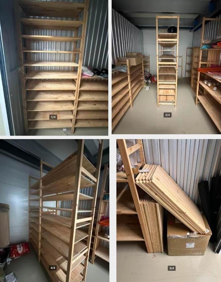 Partij IVAR stellingkasten zijpanelen planken 30cm en 50cm, Huis en Inrichting, Kasten | Stellingkasten, Gebruikt, Ophalen