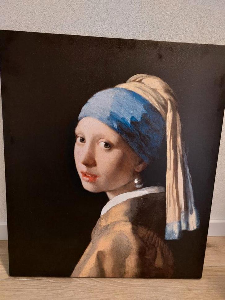 Meisje met de parel - reproductie, Antiek en Kunst, Kunst | Schilderijen | Klassiek, Ophalen