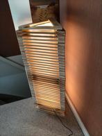 Unieke staande lamp van latjes - Eigen atelier, Nieuw, Ophalen of Verzenden, Minder dan 100 cm, Modern