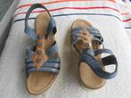Dames sandalen maat 41 merk rieker m/hoge hak gedragen,, Ophalen, Overige kleuren, Sandalen of Muiltjes, Gedragen