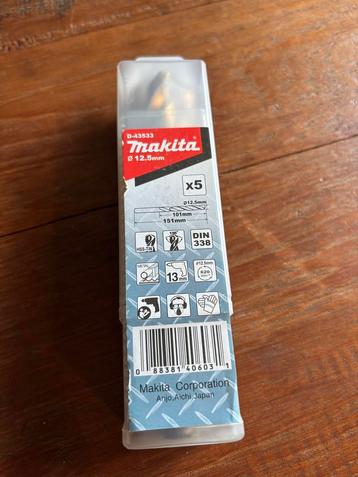 Metaalboor 12,5mm x 151mm (5 stuks) Makita beschikbaar voor biedingen
