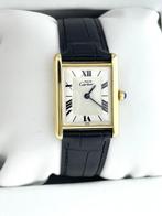 Must de Cartier Tank Large Quartz White Roman Dial 1615, Overige materialen, Leer, Cartier, Parijs