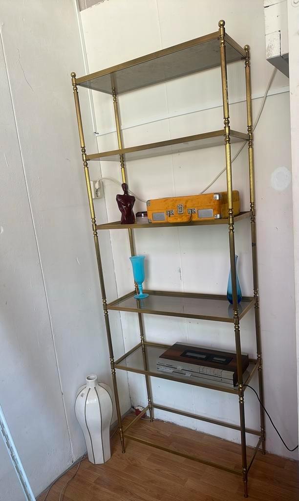 Messing vitrinekast, Huis en Inrichting, Kasten | Stellingkasten, Zo goed als nieuw, Ophalen of Verzenden