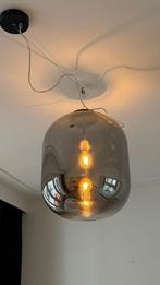 Hanglamp gerookt glas incl pit, Ophalen, 50 tot 75 cm, Smoked glass | Modern, Glas