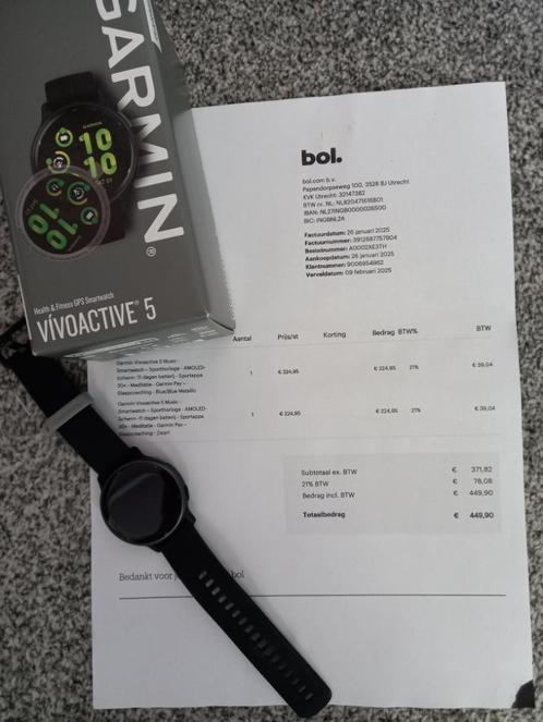 smartwatch, Sieraden, Tassen en Uiterlijk, Smartwatches, Zo goed als nieuw, Android, Zwart, Ophalen