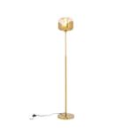 Nieuwe Kare golden design globet sta- vloerlamp, Ophalen of Verzenden, Nieuw, Glas