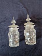 Twee flessen. Kristal, Antiek en Kunst, Antiek | Glas en Kristal, Ophalen of Verzenden