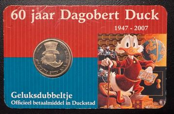 60 Jaar Dagobert Duck Coincard - Geluksdubbeltje beschikbaar voor biedingen