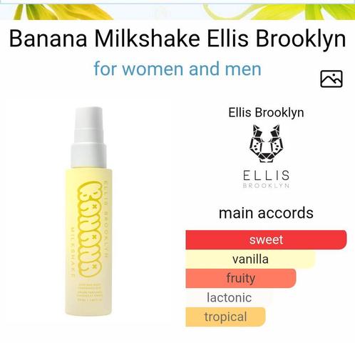 Ellis Brooklyn Banana Milkshake....50 ml., Sieraden, Tassen en Uiterlijk, Uiterlijk | Parfum, Nieuw, Ophalen of Verzenden