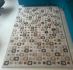 Vintage Italiaanse space age vloerkleed wol, Ophalen, Gebruikt, Bruin, 150 tot 200 cm
