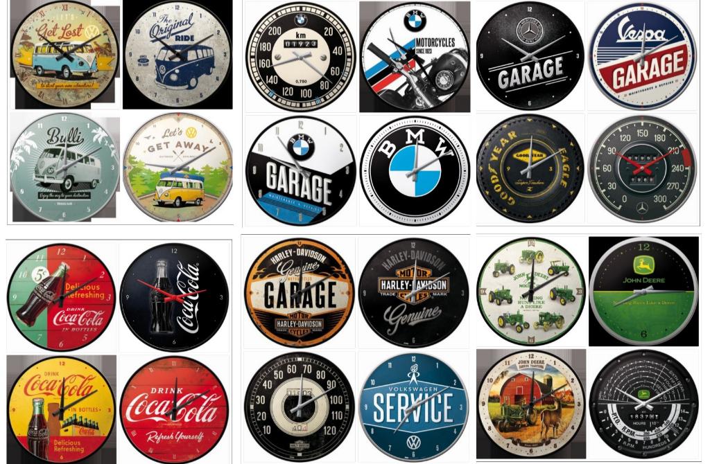 Vespa Garage repairs scooter reclame klok wandklok deco, Verzamelen, Ophalen of Verzenden, Gebruikt, Auto's