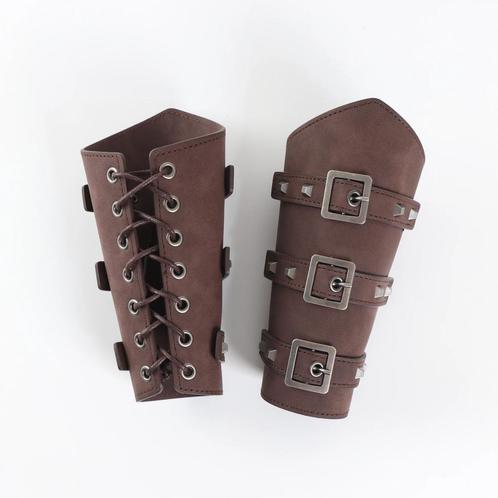 Bruine warrior armwarmers (polsband handschoen viking piraat, Kleding | Heren, Carnavalskleding en Feestkleding, Nieuw, Accessoires