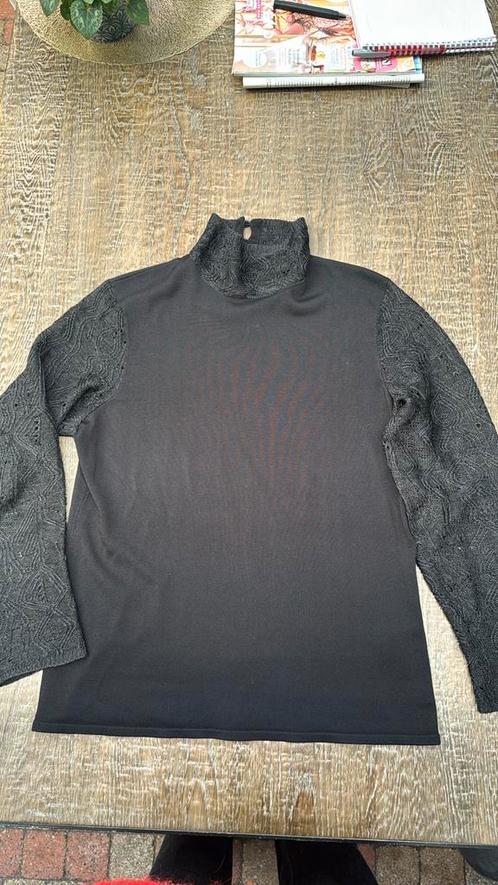 Ralph Lauren truitje zwart met opengewerkte mouwen, Kleding | Dames, Tops, Zo goed als nieuw, Maat 42/44 (L), Zwart, Lange mouw
