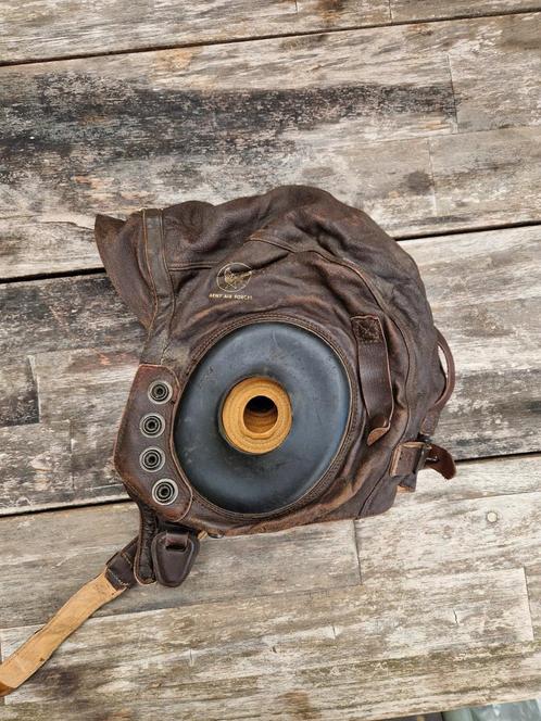 USAAF ww2 type A11 leren flightcap., Verzamelen, Militaria | Tweede Wereldoorlog, Luchtmacht, Helm of Baret, Amerika, Ophalen of Verzenden