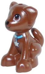 lego (puppy) hondje zittend bruin (2), Ophalen of Verzenden, Nieuw, Losse stenen, Lego