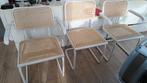 Te koop 3 Thonet (achtige) stoelen, Riet of Rotan, Drie, Gebruikt, Wit