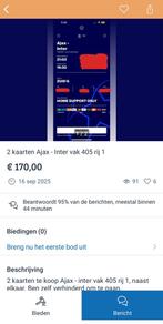 AJAX INTER KAART, Tickets en Kaartjes, Eén persoon
