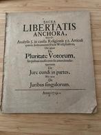 SACRA LIBERTATIS ANCHORA 1719, Antiek en Kunst, Ophalen of Verzenden