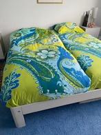 Auping bed met ombouw en lamp, Ophalen, Tweepersoons, 180 cm, Hout