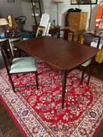 Vintage eettafel met stoelen, Huis en Inrichting, Tafels | Eettafels, Gebruikt, 100 tot 150 cm, Eikenhout, Ophalen of Verzenden