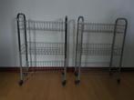 2 alumminium rekken op wielen / 2 aluminium racks on wheels, Huis en Inrichting, Ophalen, Gebruikt