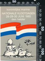 Sticker: Nationale Vlootdagen 1985 - Den Helder, Verzamelen, Stickers, Ophalen of Verzenden, Zo goed als nieuw, Bedrijf of Vereniging