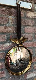 Vintage butler´s eye met bruin fluweel ophanglint en adelaar, Minder dan 50 cm, Rond, Ophalen of Verzenden, Zo goed als nieuw