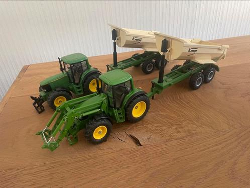 John Deere Tractors Siku Krampe halfpipe kippers, Hobby en Vrije tijd, Modelauto's | 1:32, Gebruikt, Tractor of Landbouw, SIKU