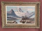 Olieverfschilderij op doek met gezicht op de Matterhorn., Ophalen of Verzenden