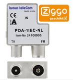 Braun telecom POA 1IEC-NL splitter voor TV-FM nieuw, Ophalen of Verzenden, Nieuw, Minder dan 2 meter, Coaxiale kabel
