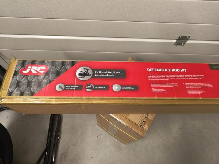 JRC Defender 2 Rod Kit - Complete Visset, Watersport en Boten, Hengelsport | Karpervissen, Nieuw, Complete set, Ophalen of Verzenden