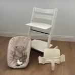 Stokke trip trap kinderstoel wit complete set, Kinderen en Baby's, Kinderstoelen, Ophalen, Zo goed als nieuw, Meegroeistoel, Gordel(s)