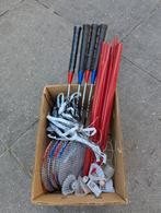 4 badminton rackets en net en shuttles, Sport en Fitness, Badminton, Ophalen of Verzenden, Zo goed als nieuw, Racket(s)